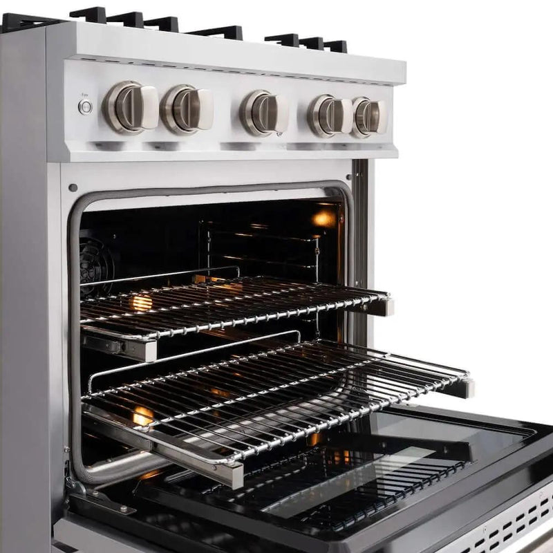ZLINE 30" Select Dual Fuel Range Gas Cooktop Electric Convection Oven Stainless Steel HDR30 by Farmhouse Kitchen and Bath