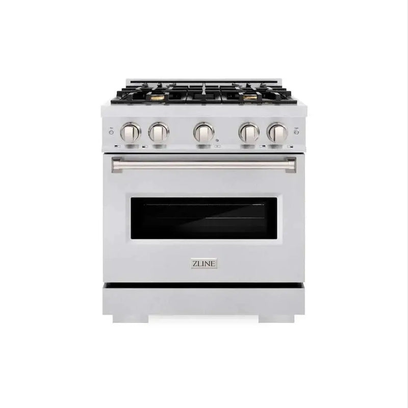 ZLINE 30" Classic Gas Range, Convection Gas Oven, Stainless Steel, Brass Burners, CGR-BR-30 by Farmhouse Kitchen and Bath