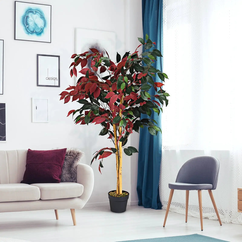 4 Feet Tall Artificial Ficus Tree with Nursery Pot by DirectDeals