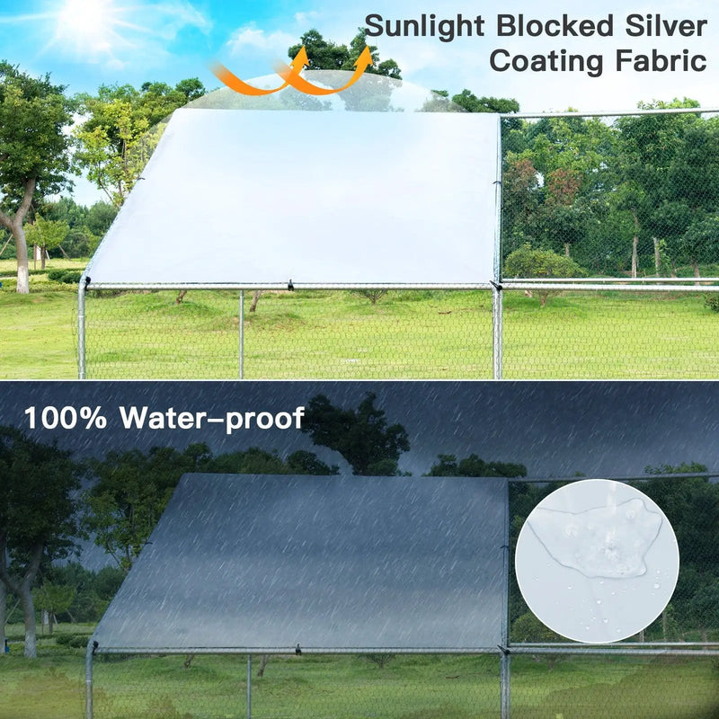 Large Walk in Shade Cage Chicken Coop with Roof Cover by DirectDeals