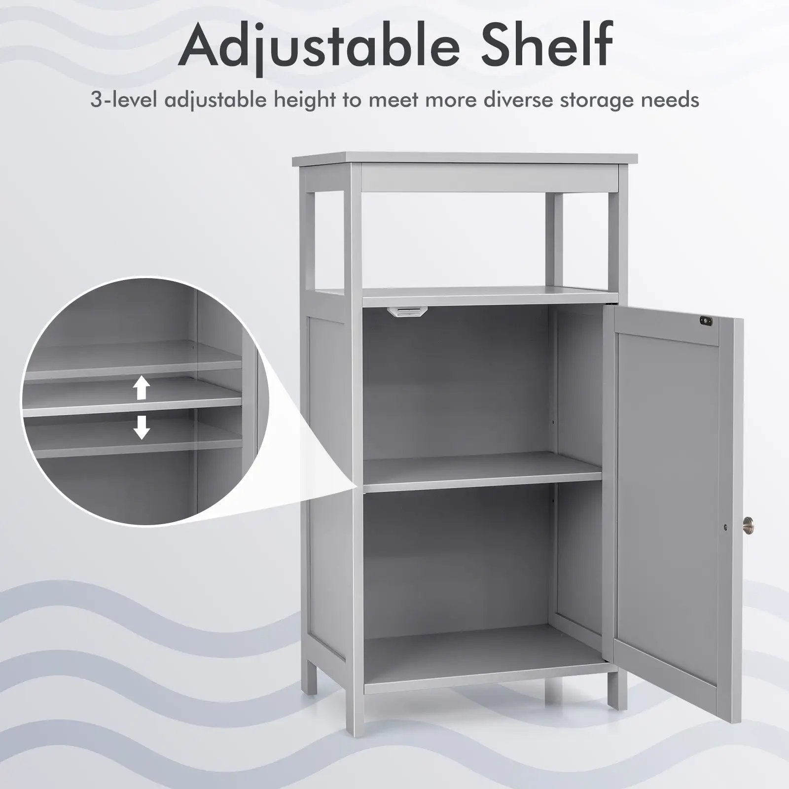 Floor Cabinet Multifunction Storage Rack Organizer Stand by DirectDeals