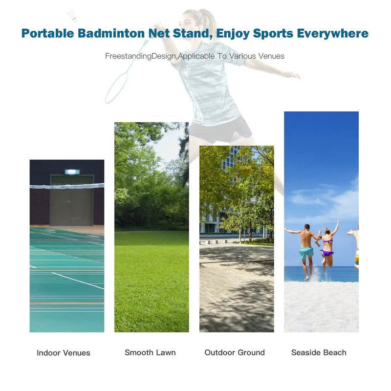 Portable 10 x 5 Feet Beach Badminton Training Net with Carrying Bag by DirectDeals