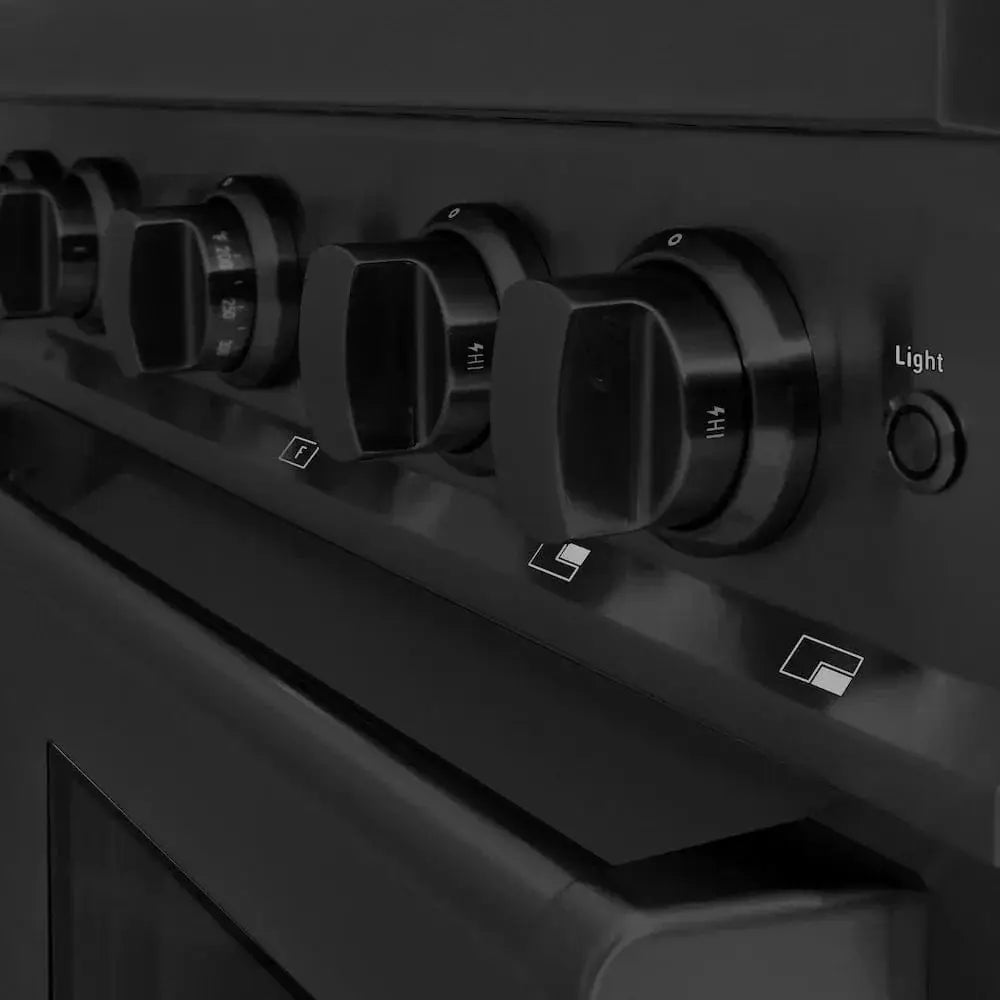 ZLINE 30" Classic Gas Range, Convection Gas Oven Black Stainless Steel Brass Burners, CGRB-BR-30 by Farmhouse Kitchen and Bath
