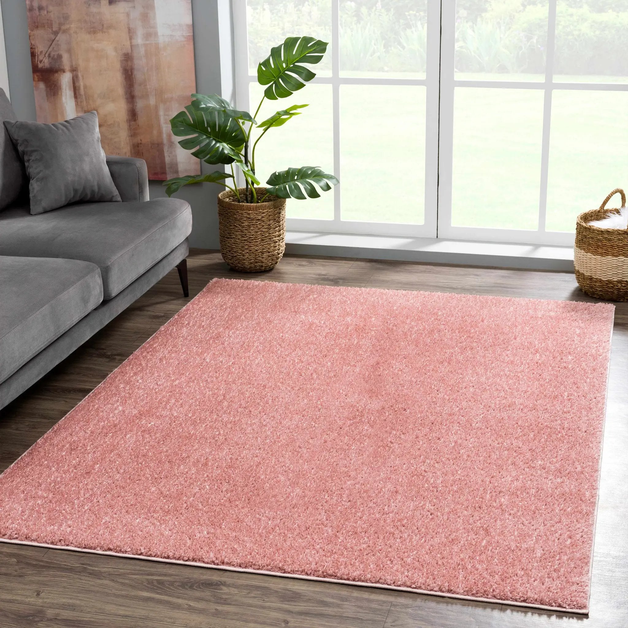 Judy Pink Plush Washable Area Rug - Clearance by Boutique Rugs