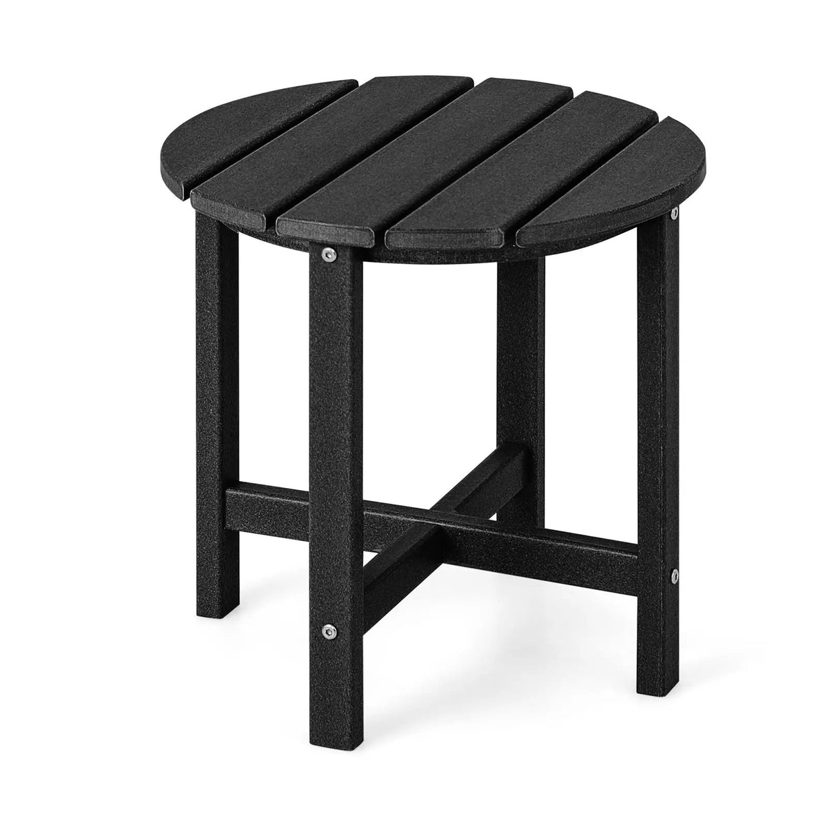 Set of 2 18 Inch Round Weather-Resistant Adirondack Side Tables by DirectDeals