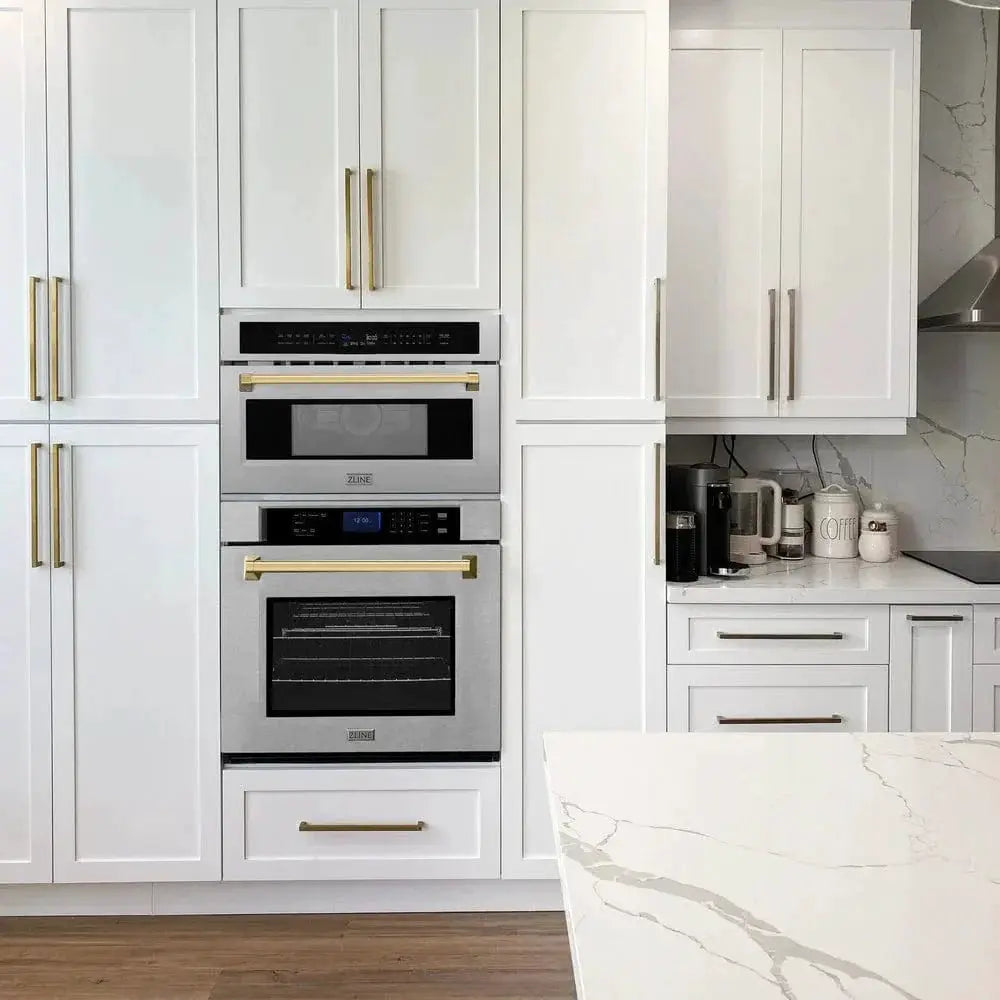 ZLINE 30” Convection Microwave, Stainless Steel, Gold MWOZ-30-SS-G by Farmhouse Kitchen and Bath