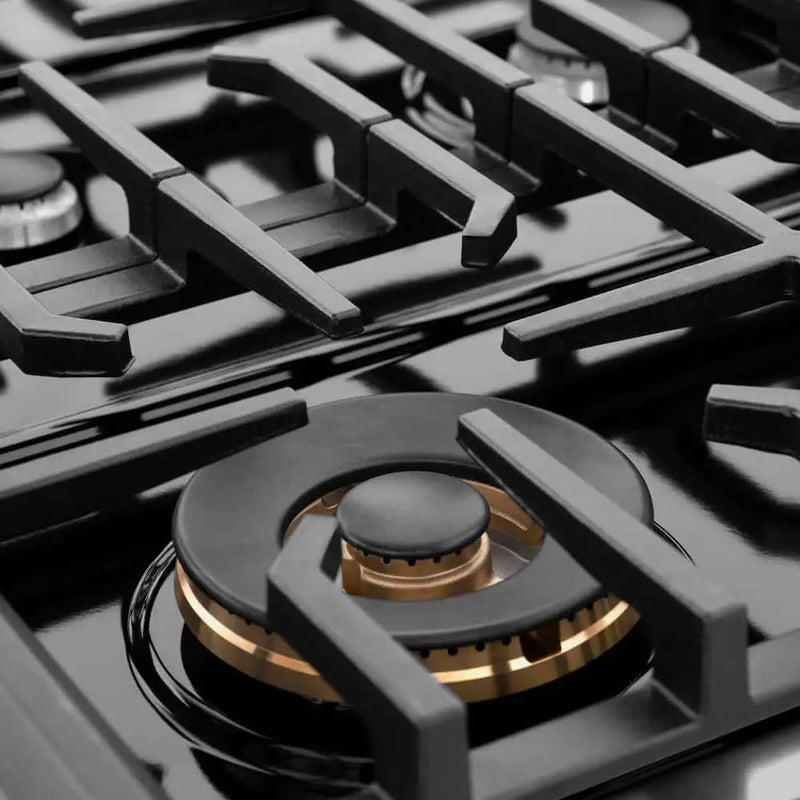 ZLINE 48" Paramount Gas Rangetop Black Stainless Steel SRTB-48 by Farmhouse Kitchen and Bath