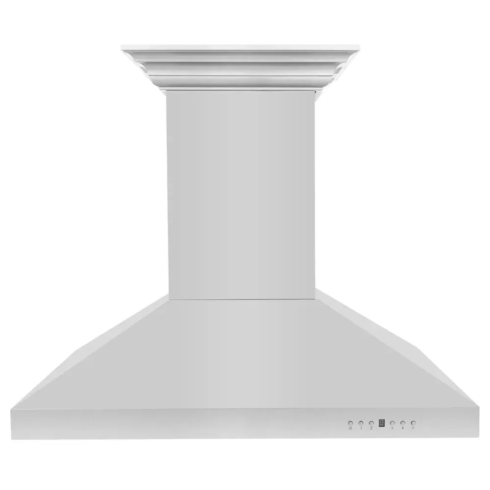 ZLINE CrownSound‚ Ducted Vent Island Mount Range Hood in Stainless Steel, Built-in Bluetooth Speakers, KL3iCRN-BT by Farmhouse Kitchen and Bath