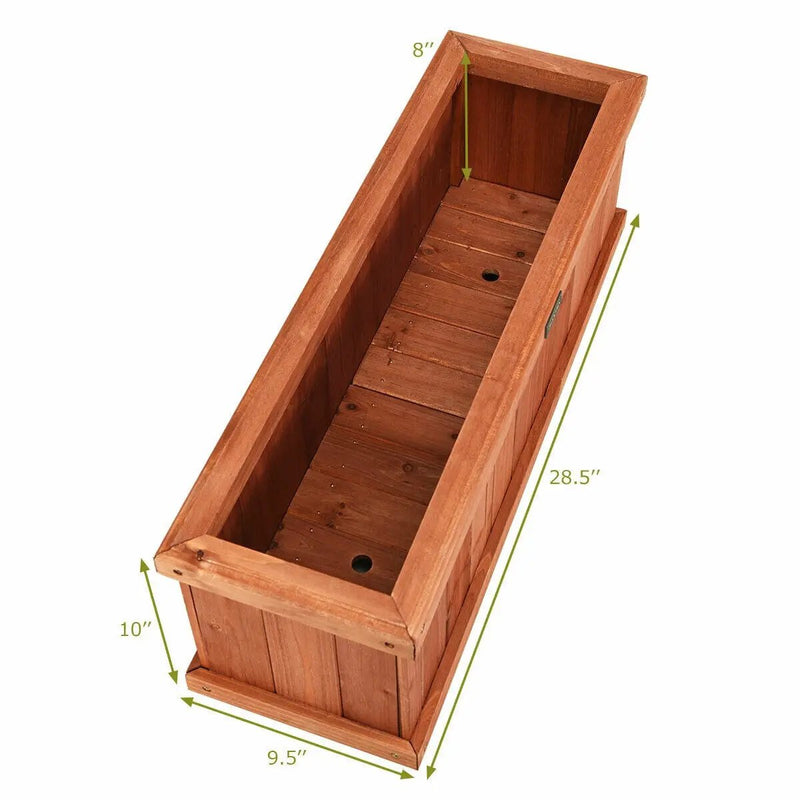 Wooden Decorative Planter Box for Garden Yard and Window by DirectDeals