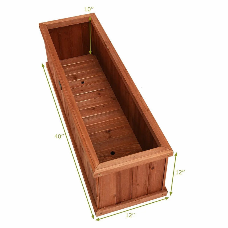 Wooden Decorative Planter Box for Garden Yard and Window by DirectDeals