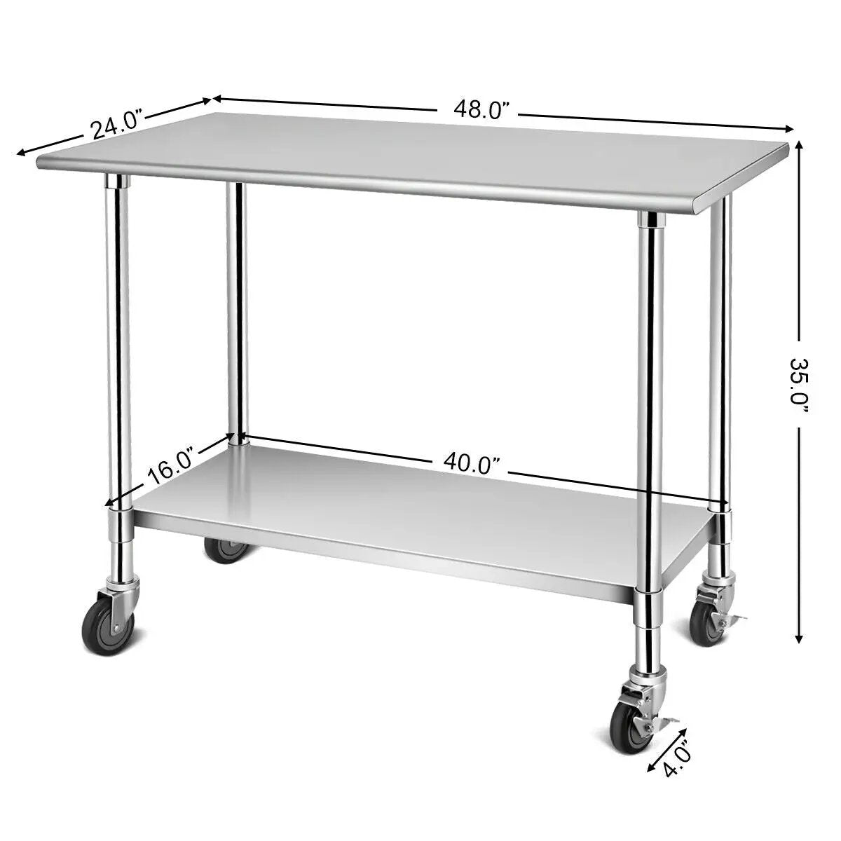 Stainless Steel Commercial Kitchen Prep & Work Table by DirectDeals