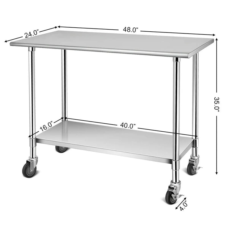 Stainless Steel Commercial Kitchen Prep & Work Table by DirectDeals
