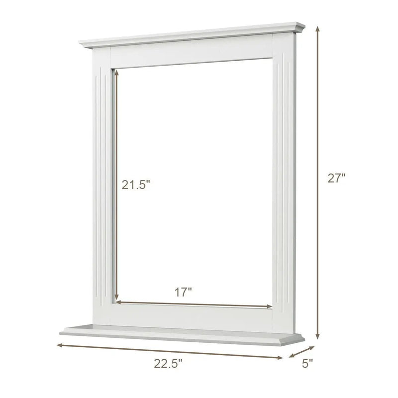 Wall-Mounted Multipurpose Vanity Mirror with Shelf by DirectDeals