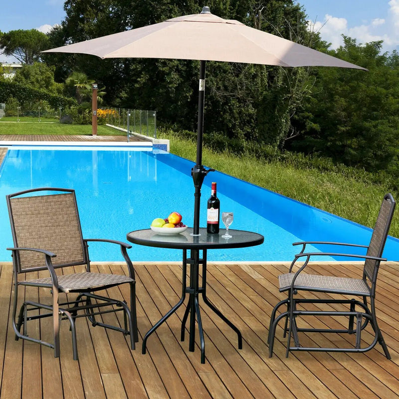 2 Pieces Patio Swing Single Glider Chair Rocking Seating by DirectDeals