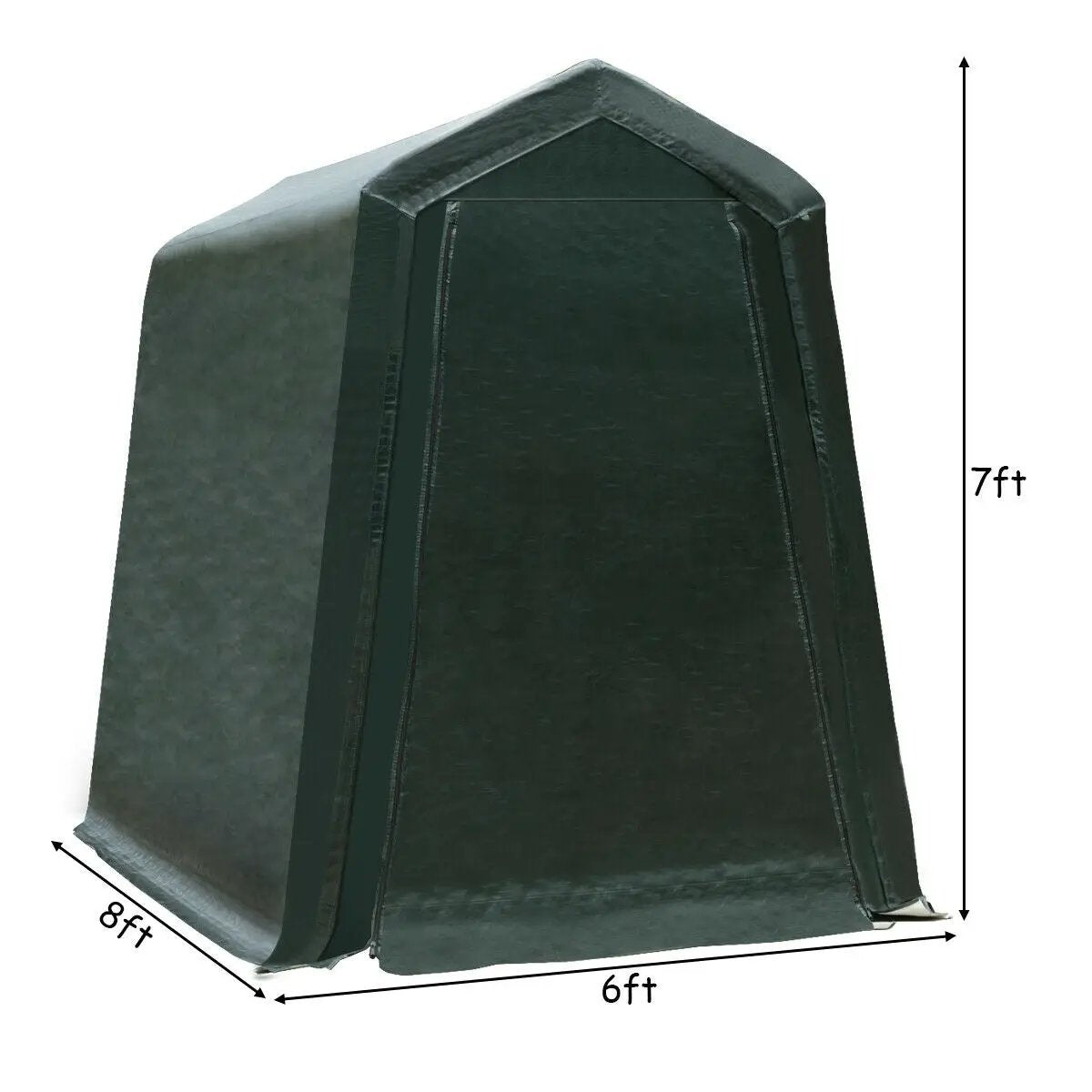 Outdoor Carport Shed with Sidewalls and Waterproof Ripstop Cover by DirectDeals