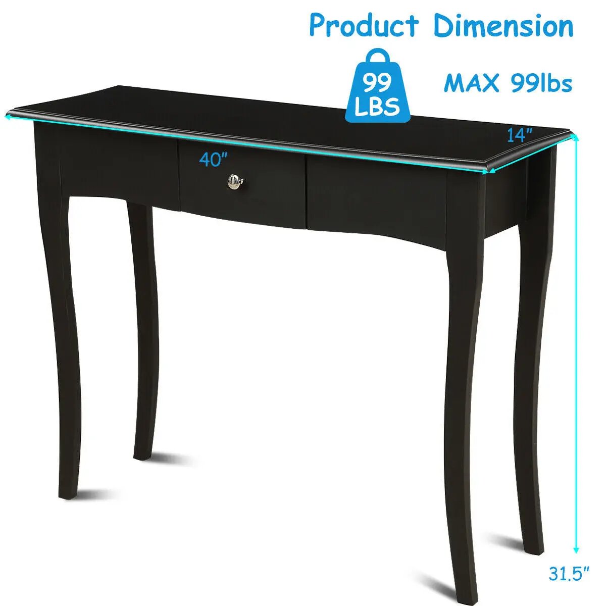Modern Multifunctional Console Table with Storage Drawer by DirectDeals
