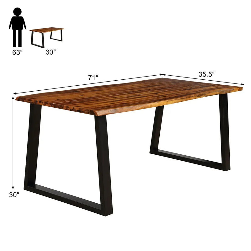Rectangular Acacia Wood Dining Table by DirectDeals