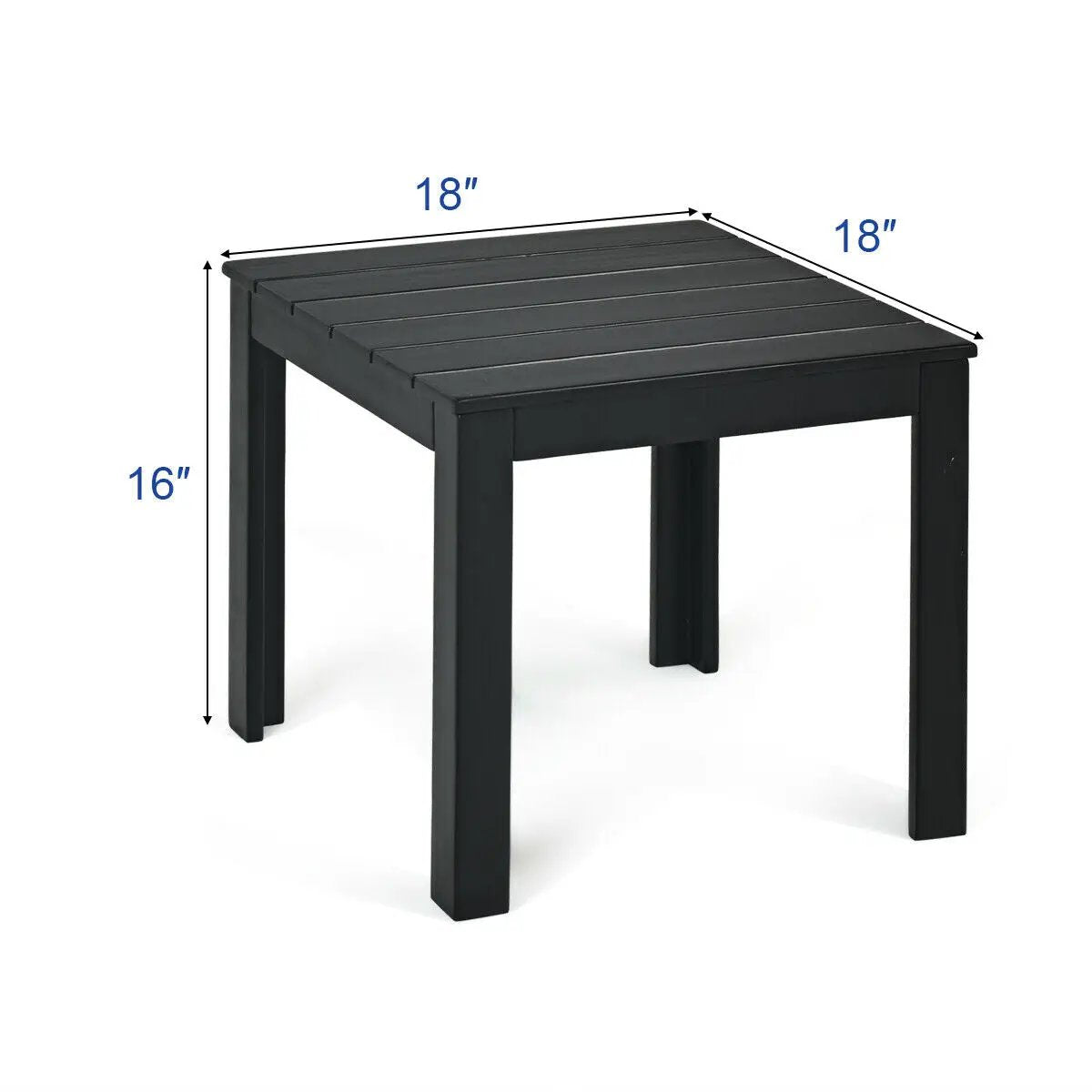 Wooden Square Patio Coffee Bistro Table by DirectDeals