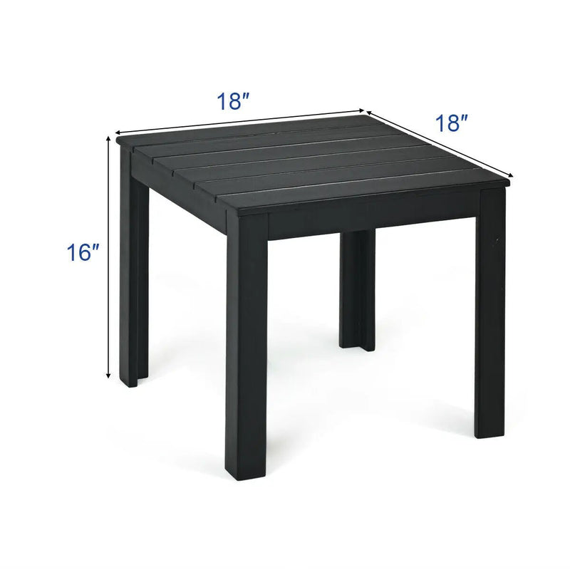Wooden Square Patio Coffee Bistro Table by DirectDeals