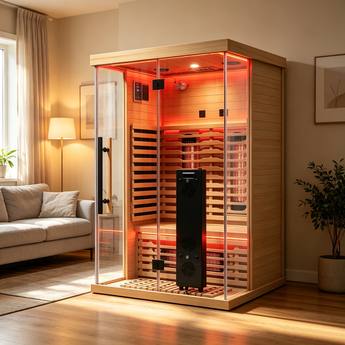 Blisspod I Vantaa RED I All-In-One - Full Spectrum + Red Light Therapy I Indoor Premium Sauna I 2 Person, photo 7 of 17