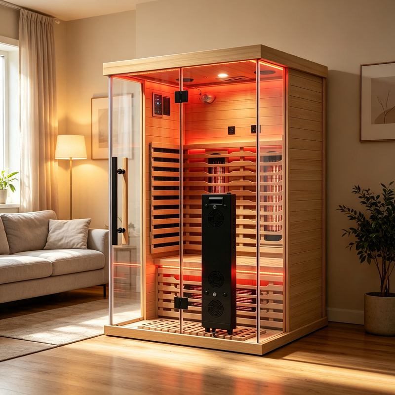 Blisspod I Vantaa RED I All-In-One - Full Spectrum + Red Light Therapy I Indoor Premium Sauna I 2 Person, photo 7 of 17