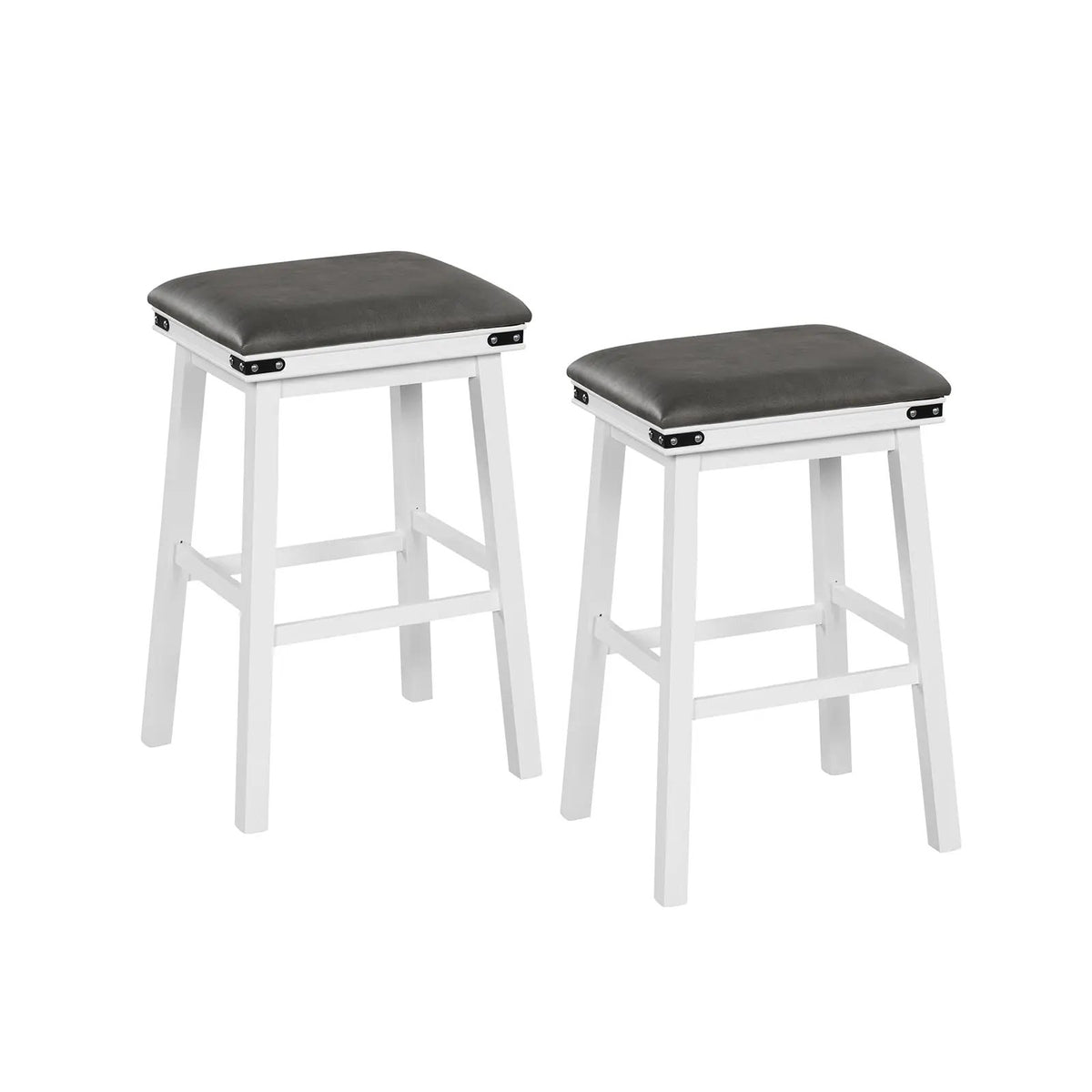Set of 2 24/30 Inch Dining Bar Stool with Acacia Wood Frame