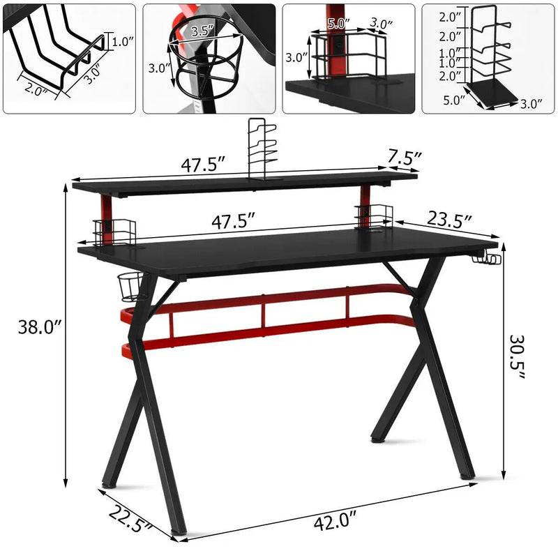 Gaming Computer Multifunctional Storage Desk by DirectDeals