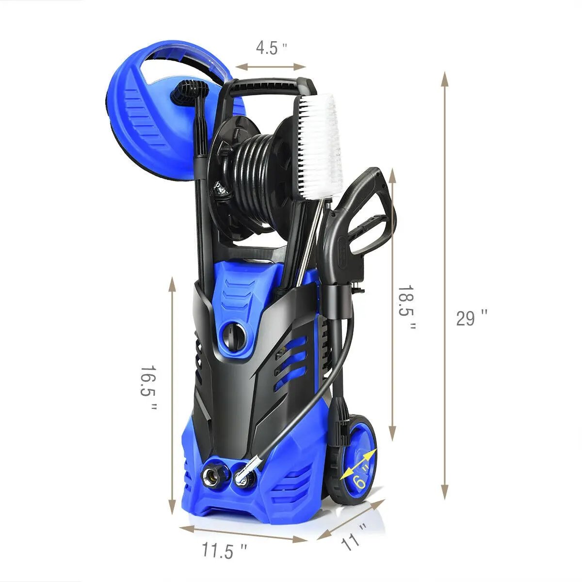 3000 PSI Electric High Pressure Washer With Patio Cleaner by DirectDeals