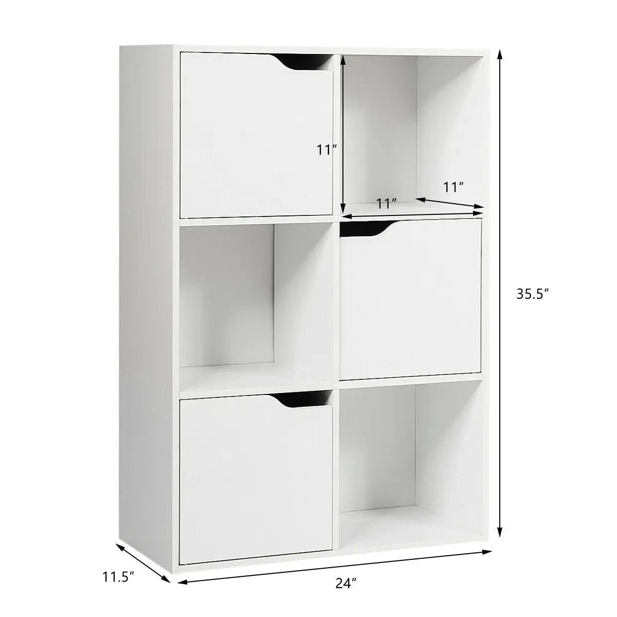 6 Cubes Wood Storage Shelves Organization by DirectDeals