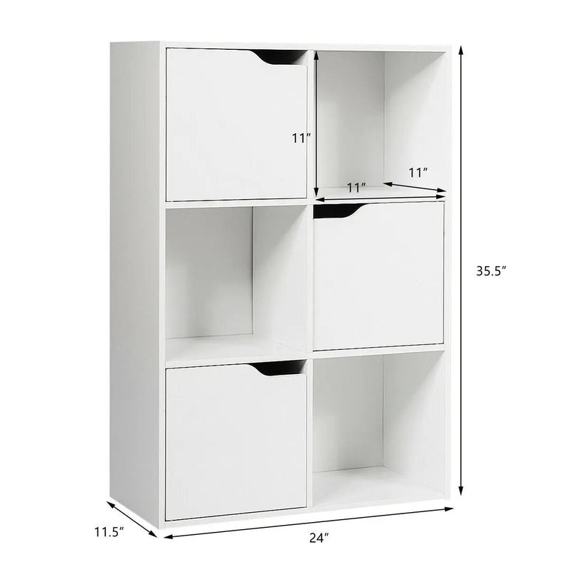 6 Cubes Wood Storage Shelves Organization by DirectDeals
