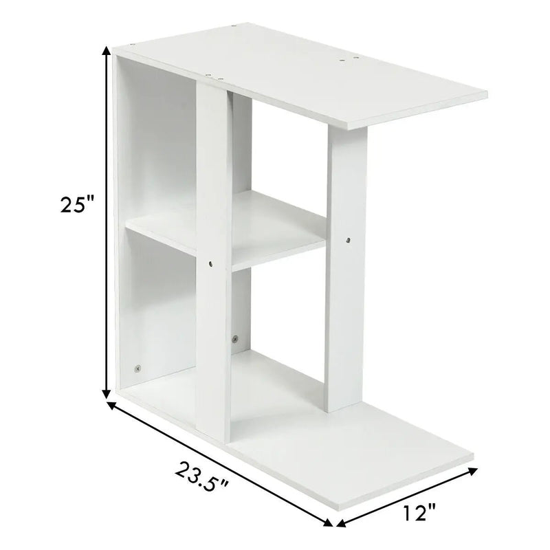 3-Tier Narrow Side Table with Storage Shelf by DirectDeals