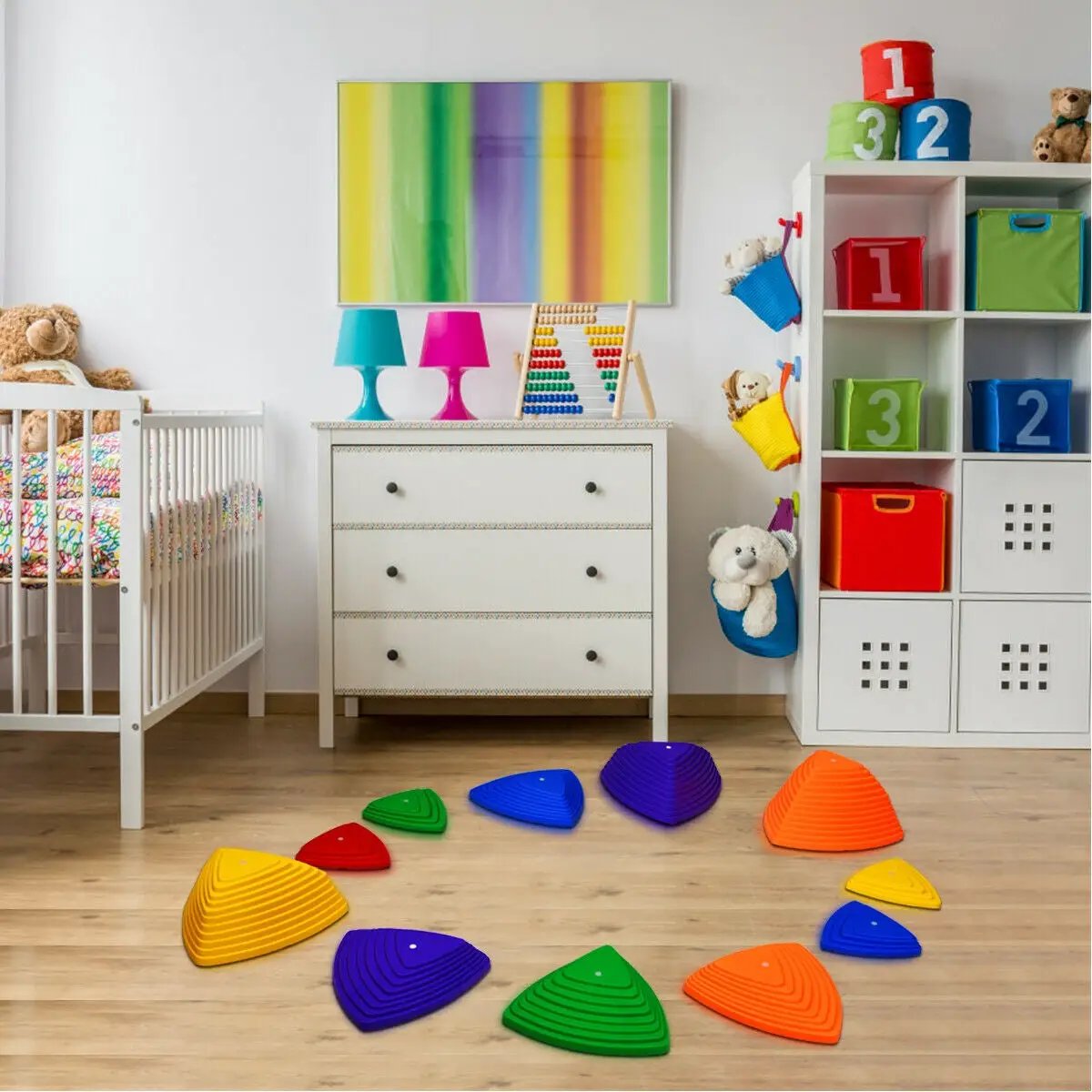 11 Pieces Non-Slip Bottom Kids Balance Stepping Stones by DirectDeals