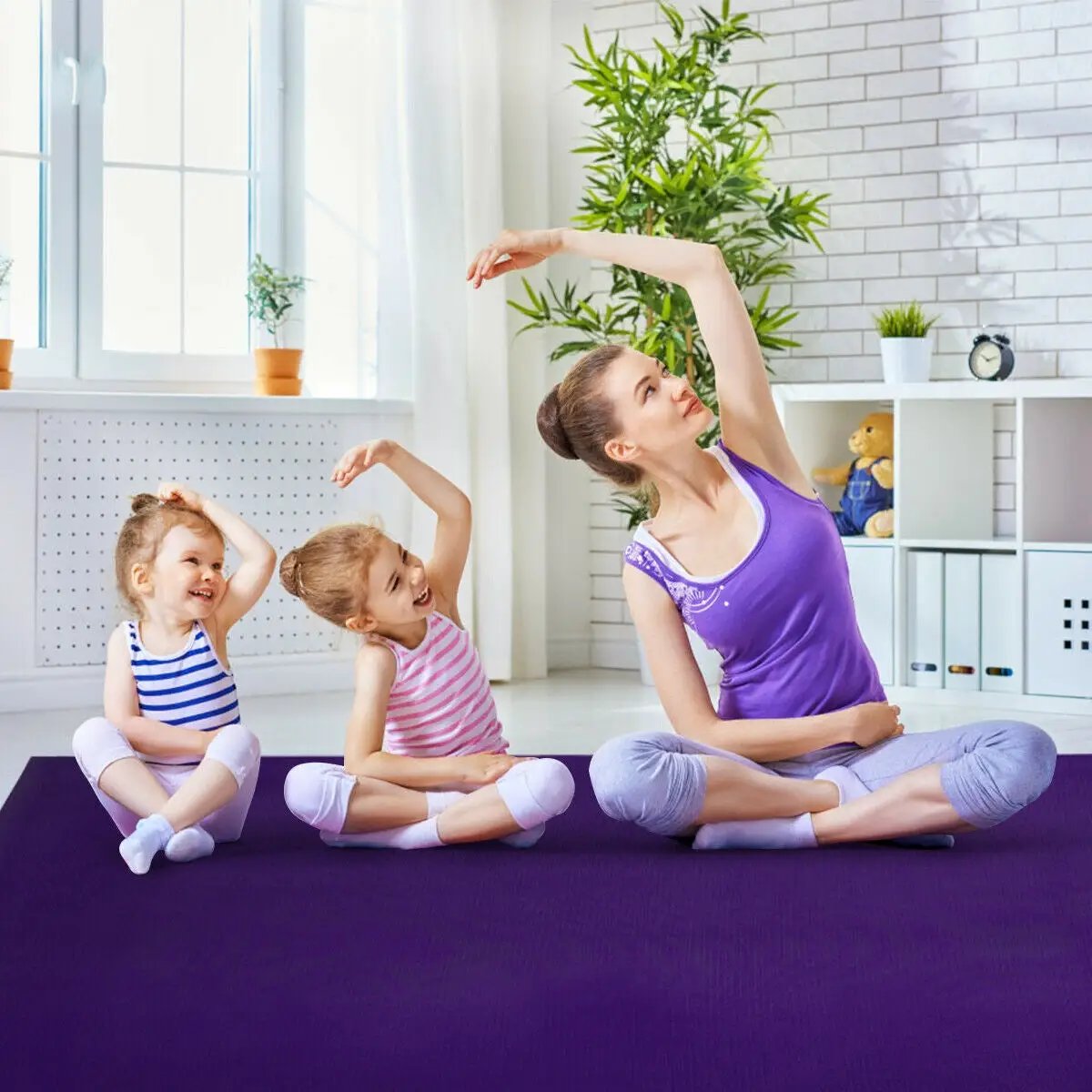 Large Yoga Mat 6' x 4' x 8 mm Thick Workout Mats by DirectDeals