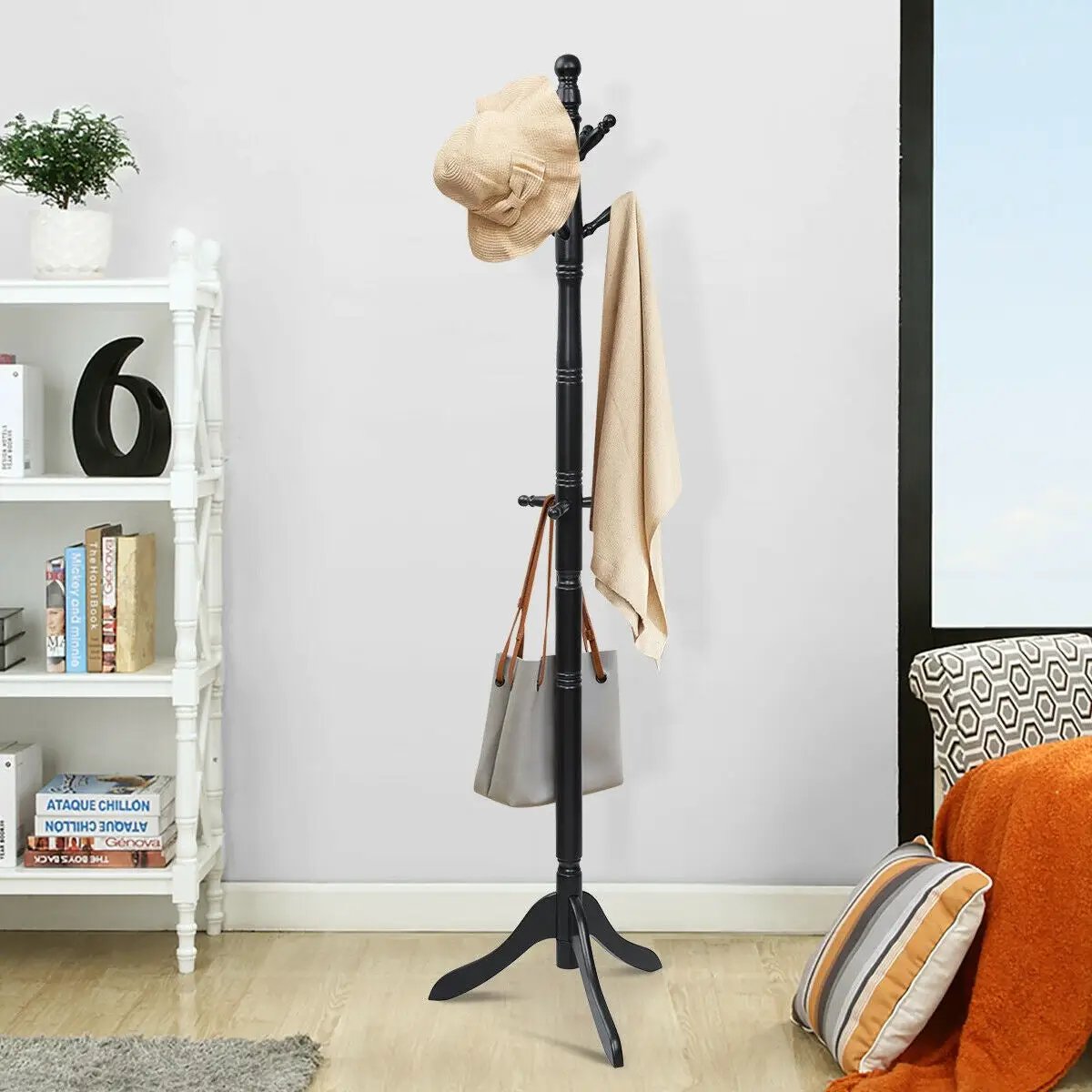 Entryway Height Adjustable Coat Stand with 9 Hooks by DirectDeals