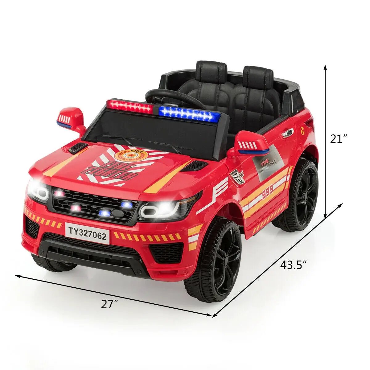 12V Kids Electric Ride On Car with Remote Control-Red by DirectDeals