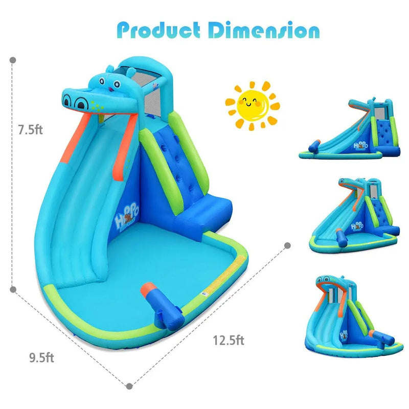 Inflatable Water Pool with Splash and Slide Without Blower by DirectDeals
