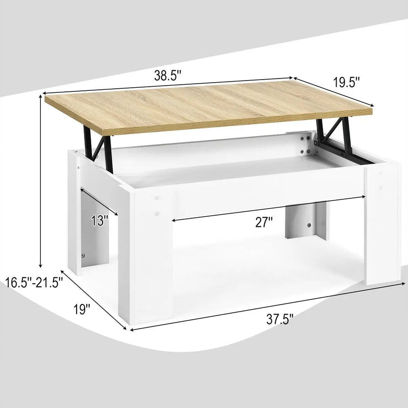 Lift Top Coffee Pop-UP Cocktail Table by DirectDeals