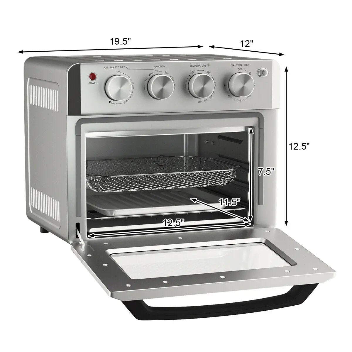Dehydrate Convection Air Fryer Toaster Oven with 5 Accessories by DirectDeals