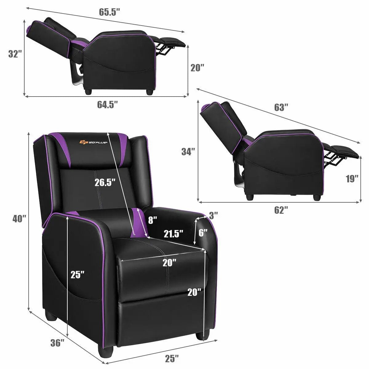 Home Massage Gaming Recliner Chair by DirectDeals