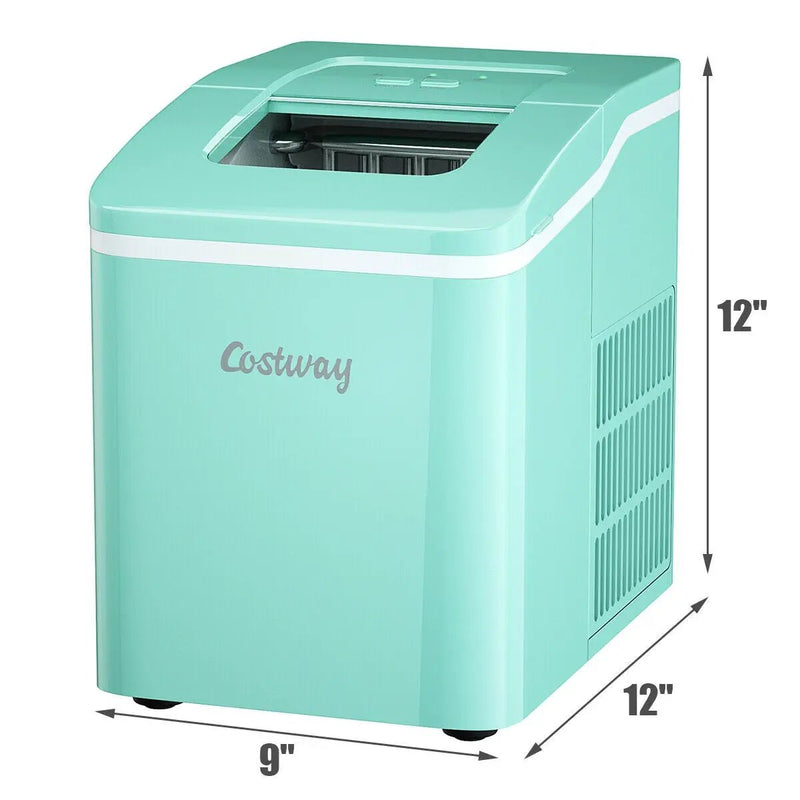 Portable Countertop Ice Maker Machine with Scoop-Green by DirectDeals