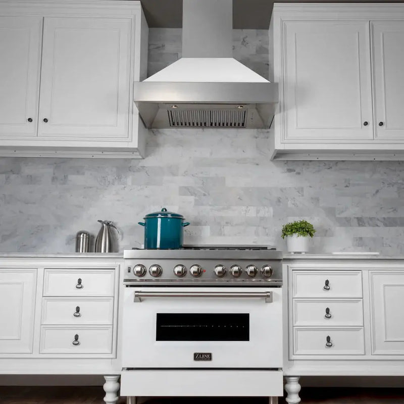 ZLINE 30" Bundle Range RAS-WM-30 & Range Hood 8654WM-30, 2KP-RASWMRH30 by Farmhouse Kitchen and Bath