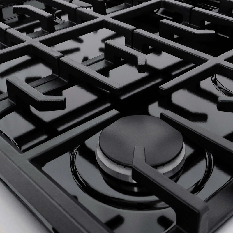 ZLINE 30"Paramount Dual Fuel Range DuraSnow® Black Matte SDRS-BLM-30 by Farmhouse Kitchen and Bath