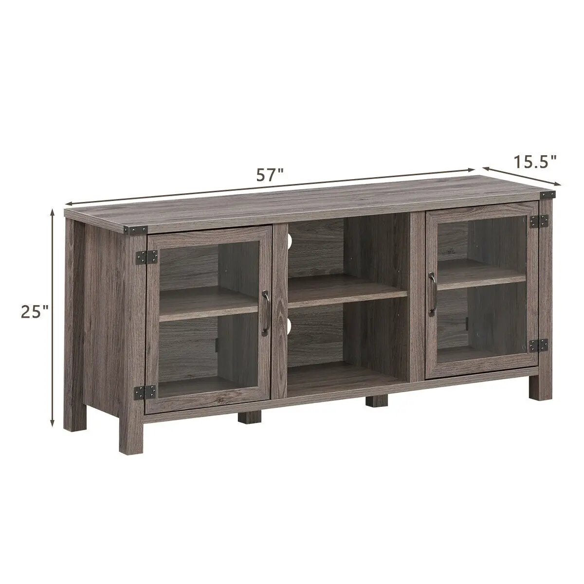 TV Stand Entertainment Center for TVs up to 65 Inch with Storage Cabinets by DirectDeals