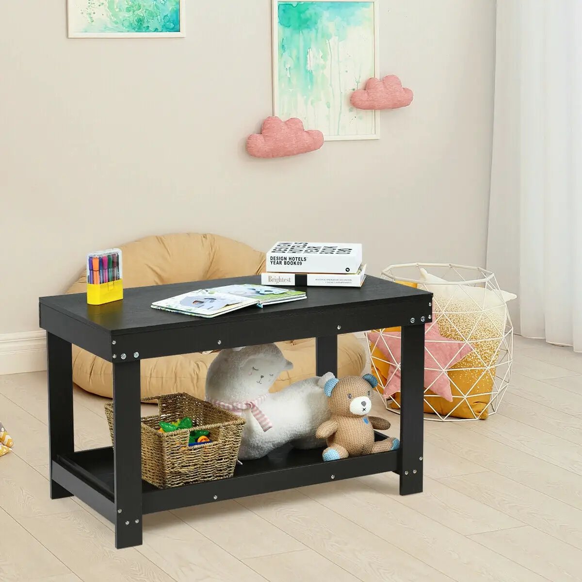 Solid Multifunctional Wood Kids Activity Play Table by DirectDeals