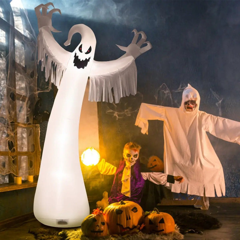 12 Feet Halloween Inflatable Spooky Ghost with Blower and LED Lights by DirectDeals