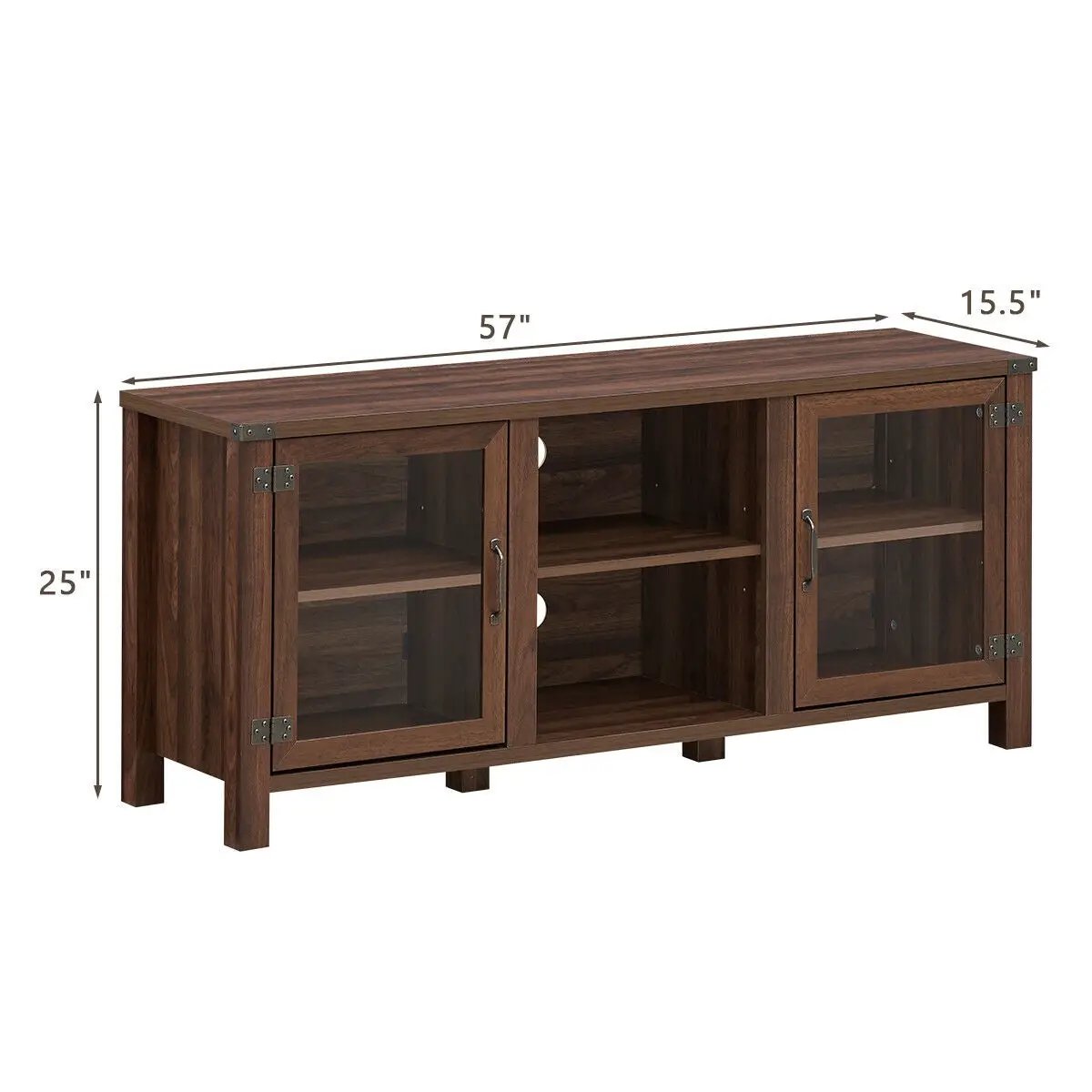 TV Stand Entertainment Center for TVs up to 65 Inch with Storage Cabinets by DirectDeals