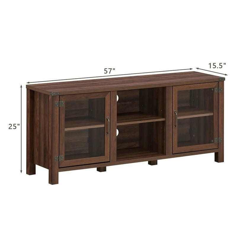 TV Stand Entertainment Center for TVs up to 65 Inch with Storage Cabinets by DirectDeals
