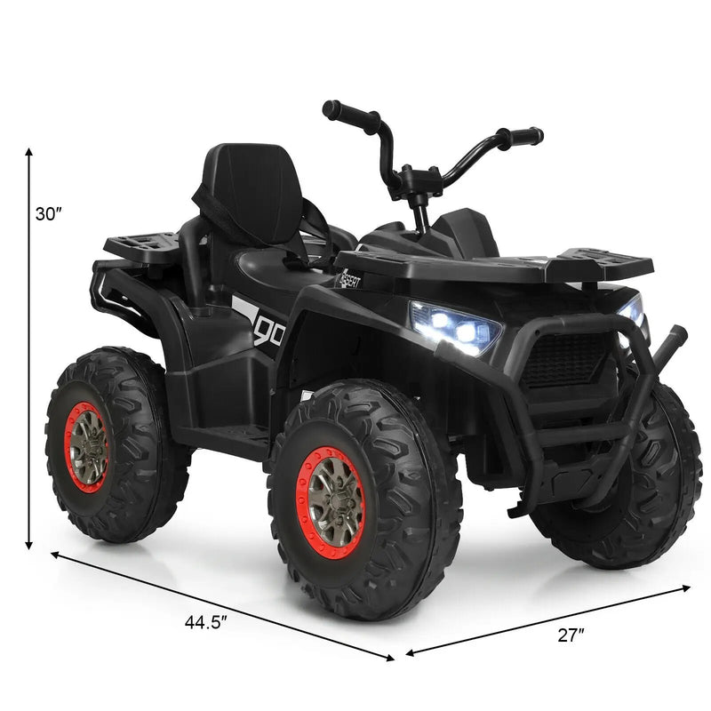 12 V Kids Electric 4-Wheeler ATV Quad with MP3 and LED Lights by DirectDeals