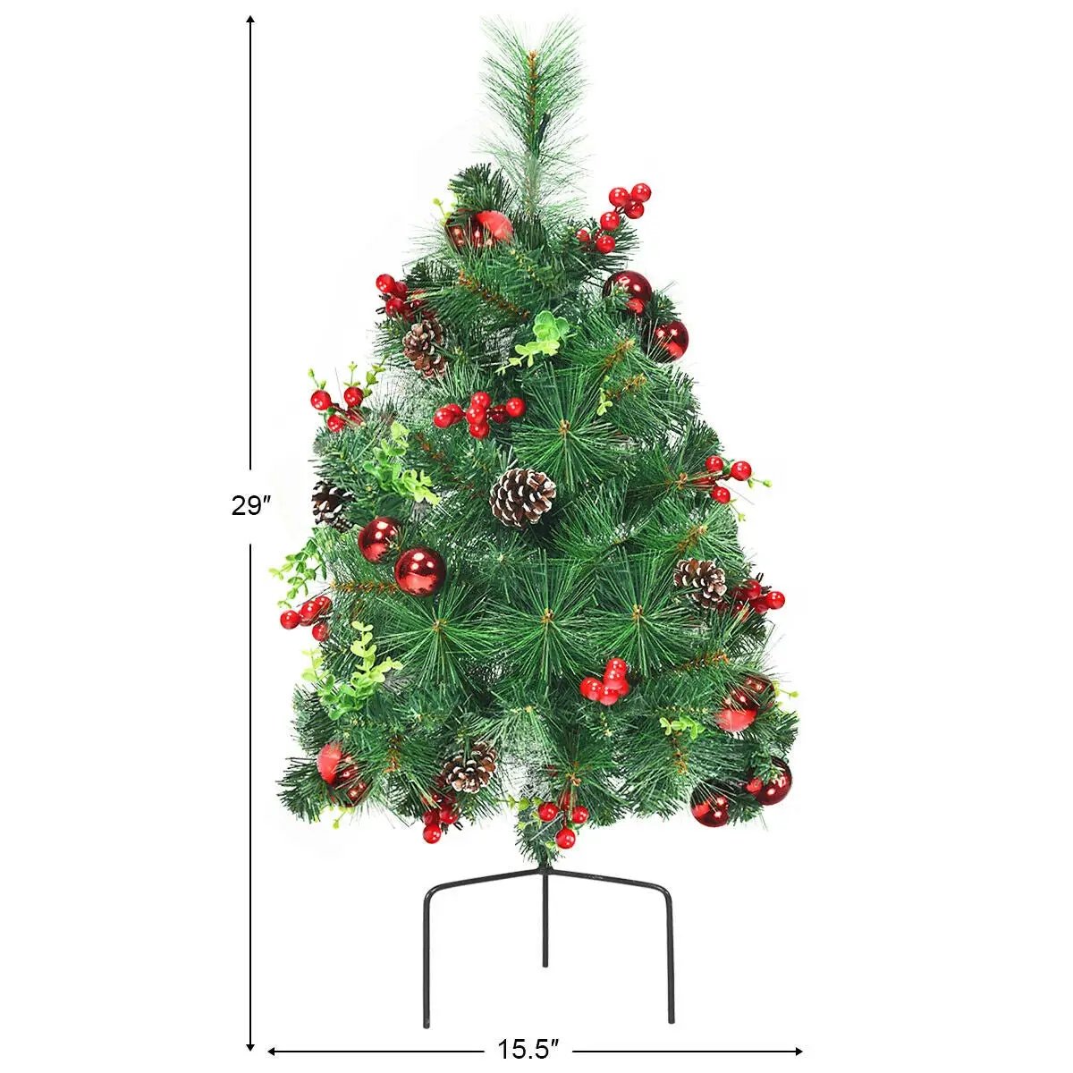 Set of 2 29 Inch Battery Powered Pre-lit Pathway Holiday Christmas Trees by DirectDeals