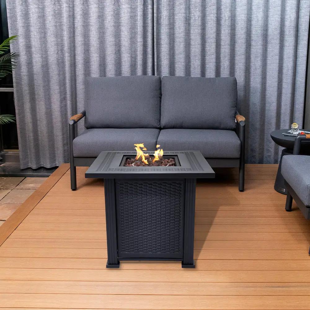 Outdoor Metal Fire Pit Table 50,000 BTUs - Propane Fuel Type by EnvelorHome